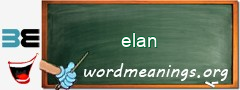 WordMeaning blackboard for elan